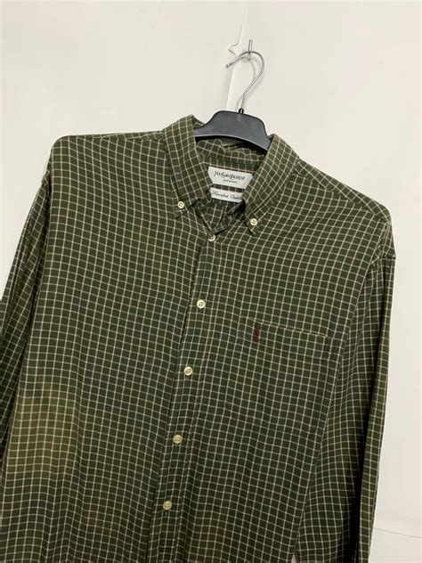 ysl mens flannel